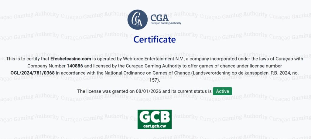 efesbetcasino güvenilir mi